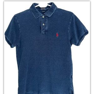 Polo By Ralph Lauren Men’s Custom Fit Shirt Short Sleeve Size S Vintage Blue Men